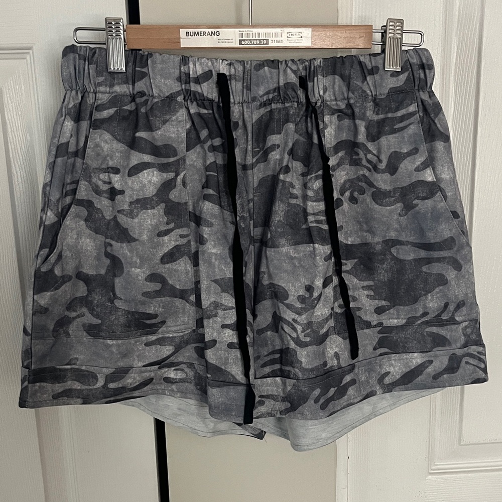 Gray Camouflage Shorts